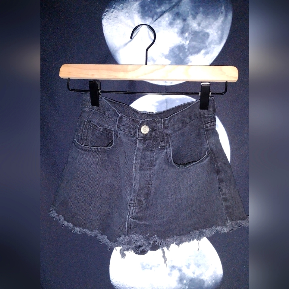 black shorts